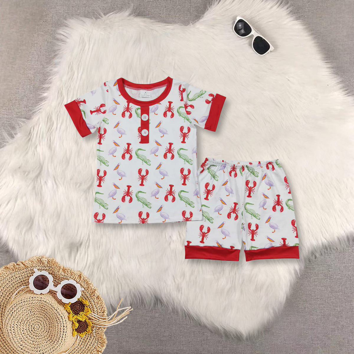 RTS no moq baby Boys clothes summer Short Sleeve Shorts sets