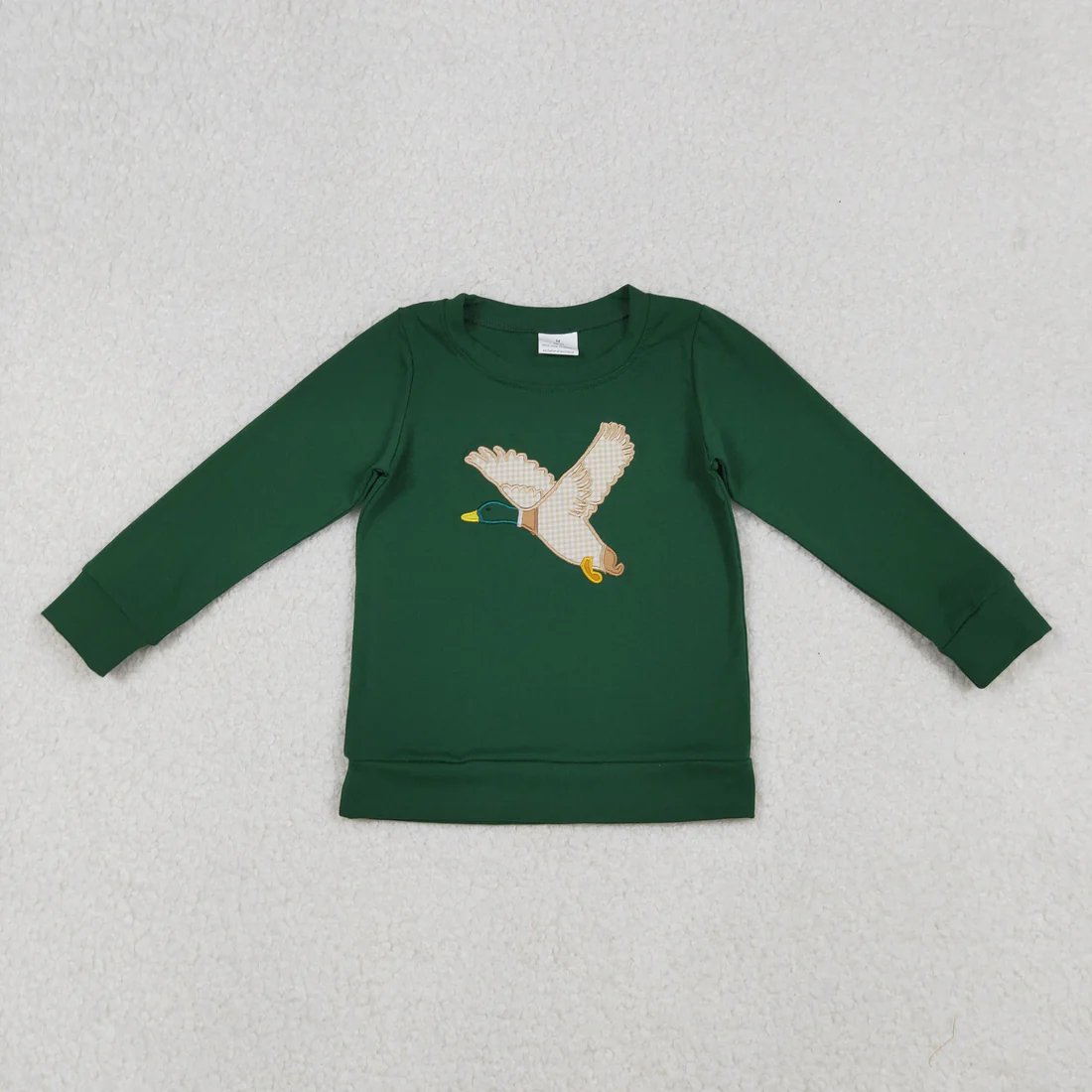 RTS NO MOQ Sibling baby boy girl clothes embroidery duck puppy long-sleeved tops