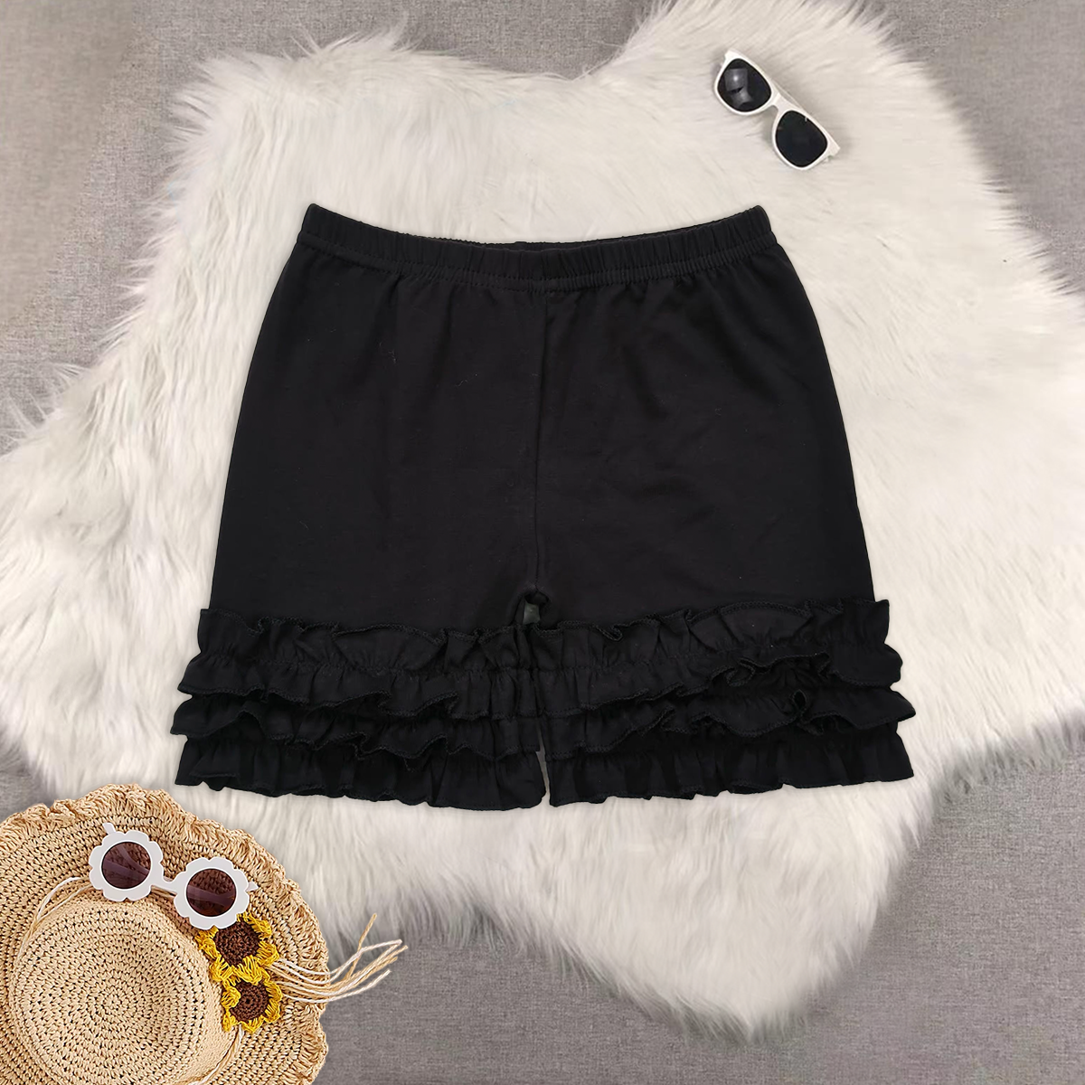 RTS NO MOQ baby girl clothes summer lace shorts