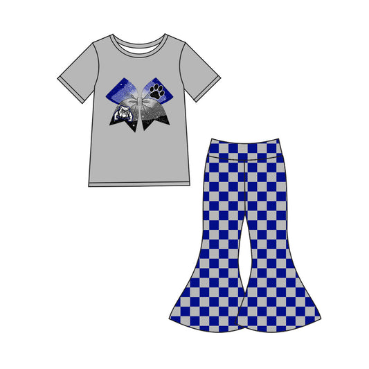 Custom moq 5 mix size eta 6-8weeks milk silk summer teams gray blue baby girl clothes short sleeve pants sets-25.10.24