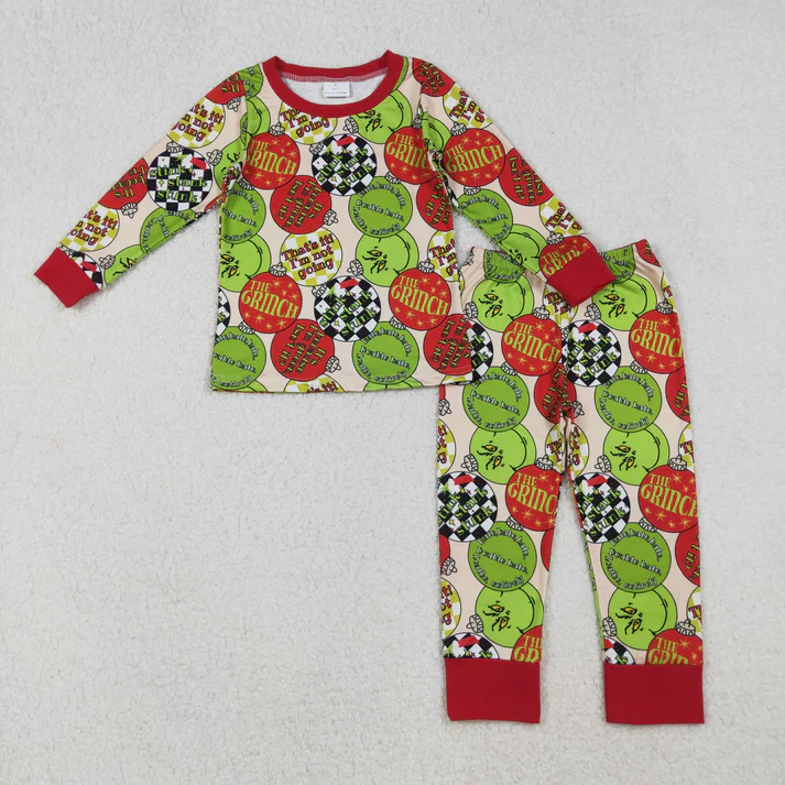 RTS NO MOQ Sibling Baby Girls Boys clothes Christmas long Sleeve Pants pajamas Sets