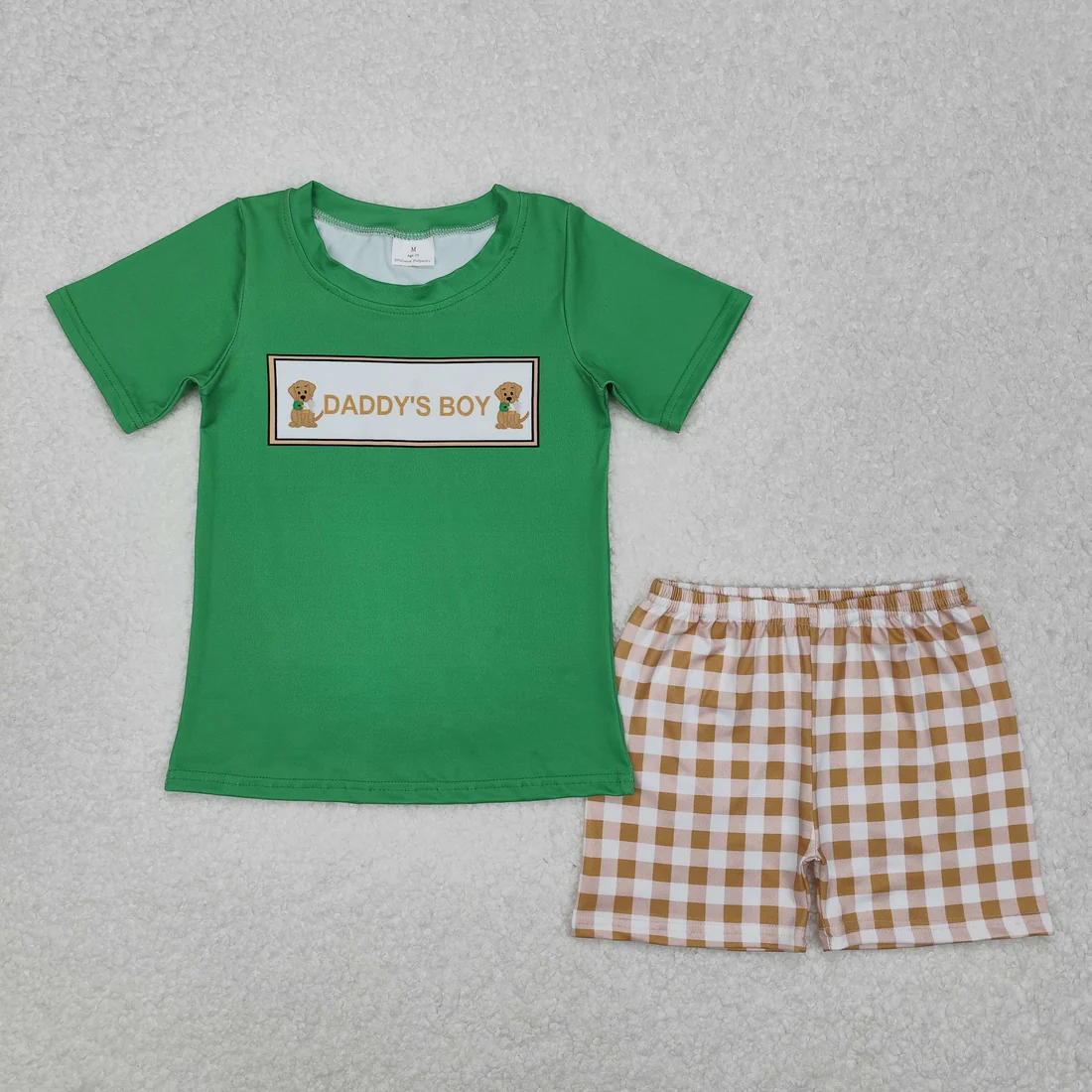 RTS NO MOQ Sibling Baby boy clothes MAMA camouflage Short Sleeve shorts Suits