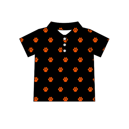 custom moq 5 mix size LHGNDN02 Polos For Kids Boys Team Print Short Sleeve Button Polos Shirt Casual Top