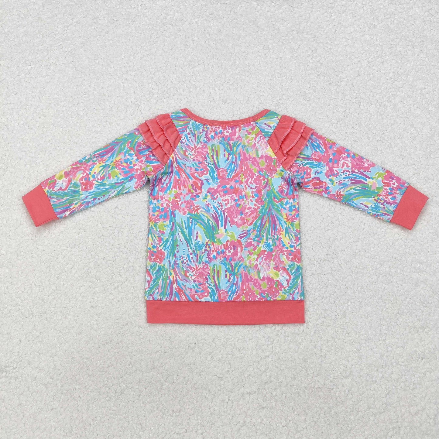 RTS NO MOQ ETA 5/7days arrived GT0766 Seagrass pink lace blue long-sleeved top