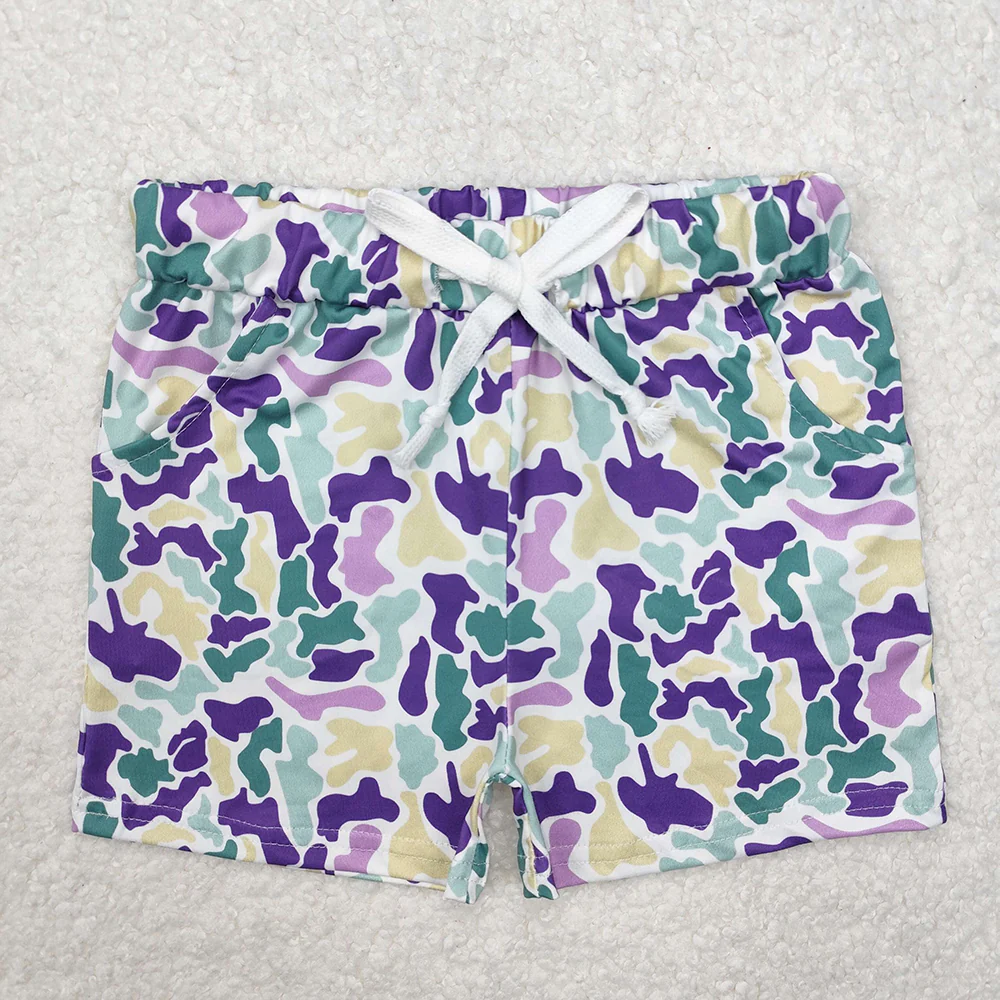 RTS NO MOQ Sibling Baby Boys clothes Summer Camouflage Shorts