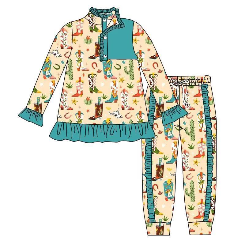 Custom moq 5 mix size milk silk summer baby girl clothes boot long sleeve pants sets-25.8.7