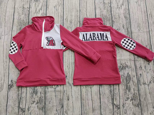 Custom moq 3 eta 6-7weeks baby boy clothes team brick red long sleeve shirt-25.8.28