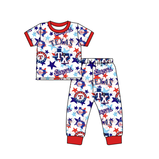 Custom summer teams baby boy clothes team short sleeve pants sets-25.9.1