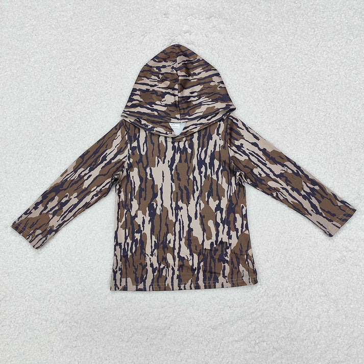 RTS NO MOQ Baby Boys Camouflage Hooded Long Sleeve Sweatshirt