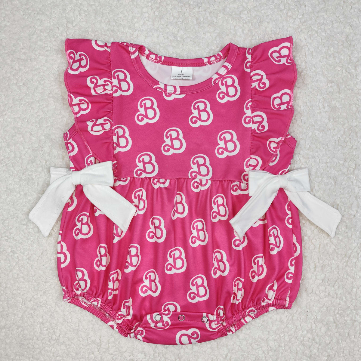 RTS NO MOQ ETA 5/7days arrived SR2567 Cute Clothes letter white bow rose red lace vest jumpsuit