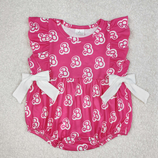 RTS NO MOQ ETA 5/7days arrived SR2567 Cute Clothes letter white bow rose red lace vest jumpsuit