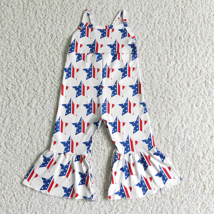 RTS Boys and girls floral Short Sleeve firewoerk jumpsuit