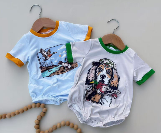 RTS NO MOQ Sibling Baby Boys clothes Short Sleeve Cropped Romper Mixed Sizes