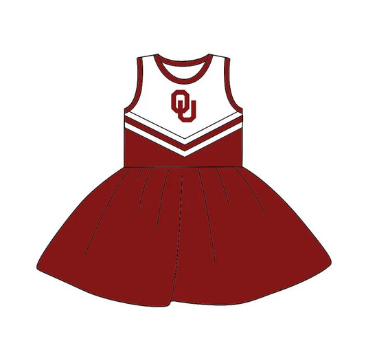 Custom moq 5 each style eta 6-7weeks baby girl clothes team brick red sleeveless dress-25.8.21
