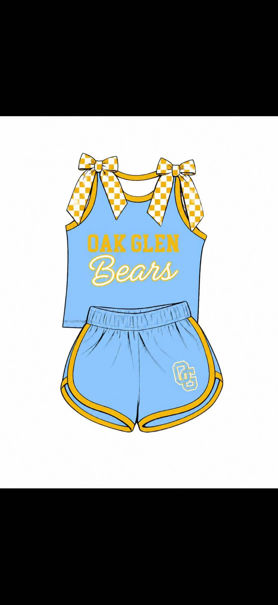 custom moq 5 mix size KABR0105 Baby Girls Bow Sleeveless Tank Top Shorts Summer Team Outfit