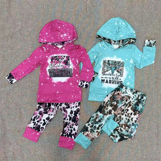 RTS NO MOQ Sibling Baby girl boys clothes hooded Long Sleeve Pants Sets