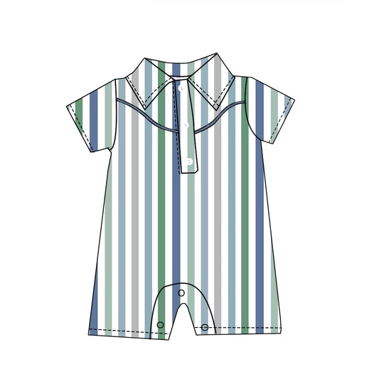 Custom moq 5 each style eta 6-7weeks baby boy clothes striped short sleeve romper-25.8.9