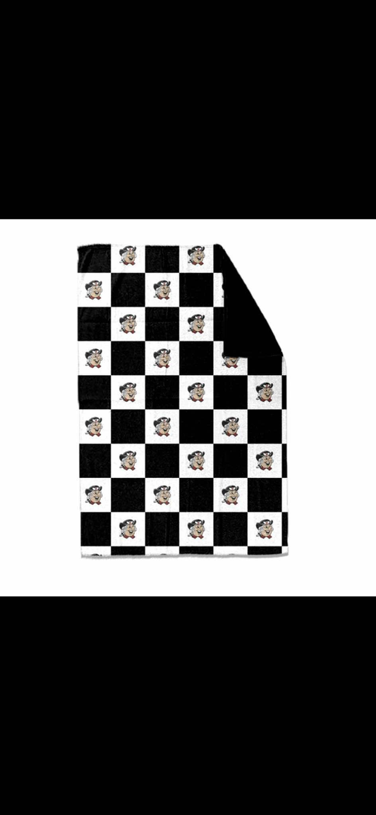 custom moq 5 mix size KABR0102 Baby Kids Checked Team Blanket