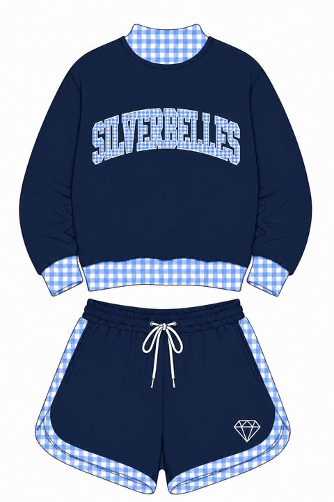 custom moq 5 mix size AITOLY01  adults Green sweatshirt sets in adult and blue sets yoga long sleeve with shorts sets