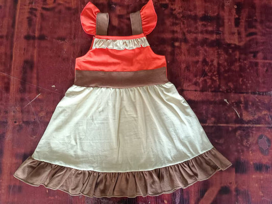Custom moq 3 eta 6-7weeks baby girl clothes flying sleeve dress
