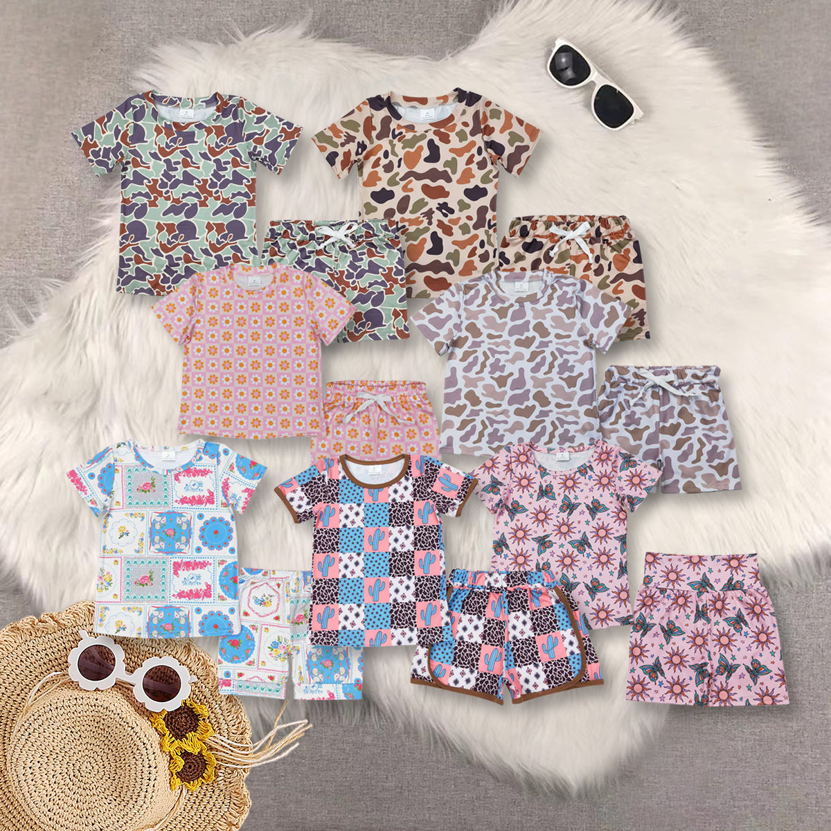 RTS NO MOQ baby boy Clothes short sleeve shorts Sets
