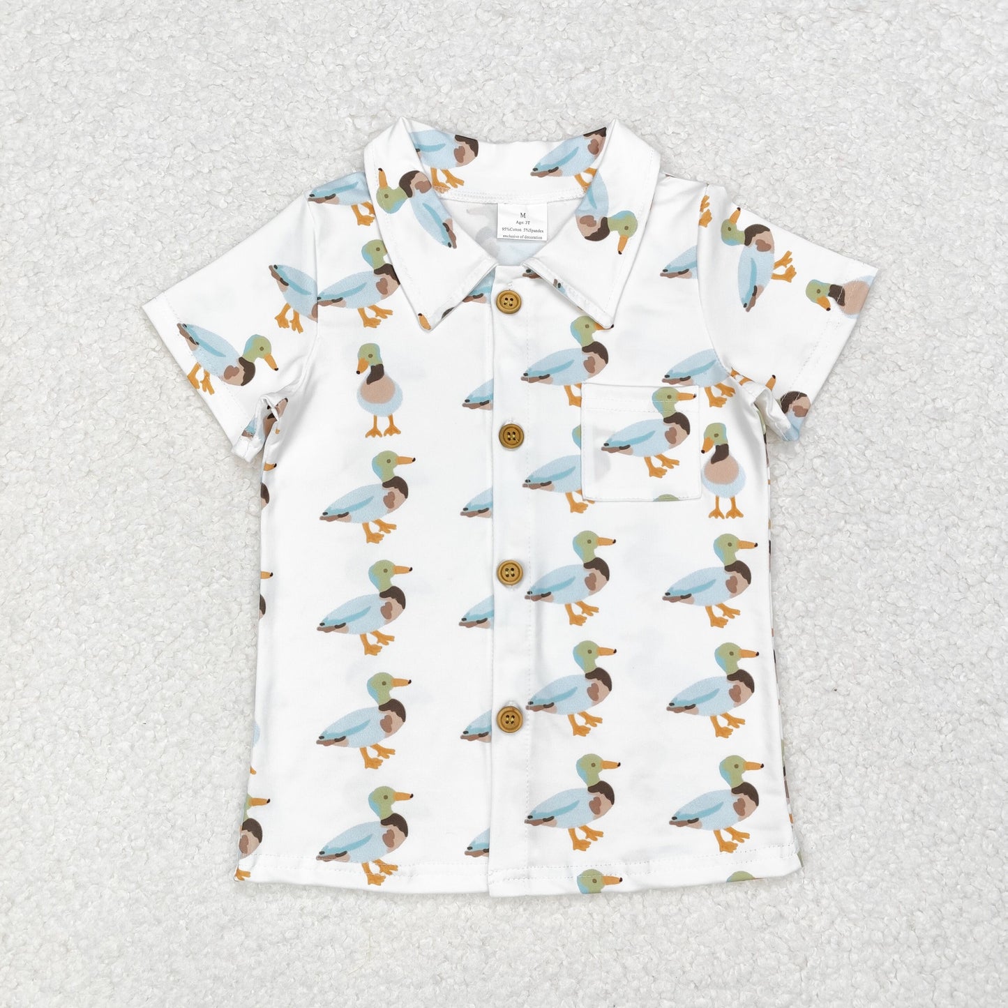 RTS NO MOQ ETA 5/7days Arrived BT0738 Duck Pocket Button Short Sleeve Top