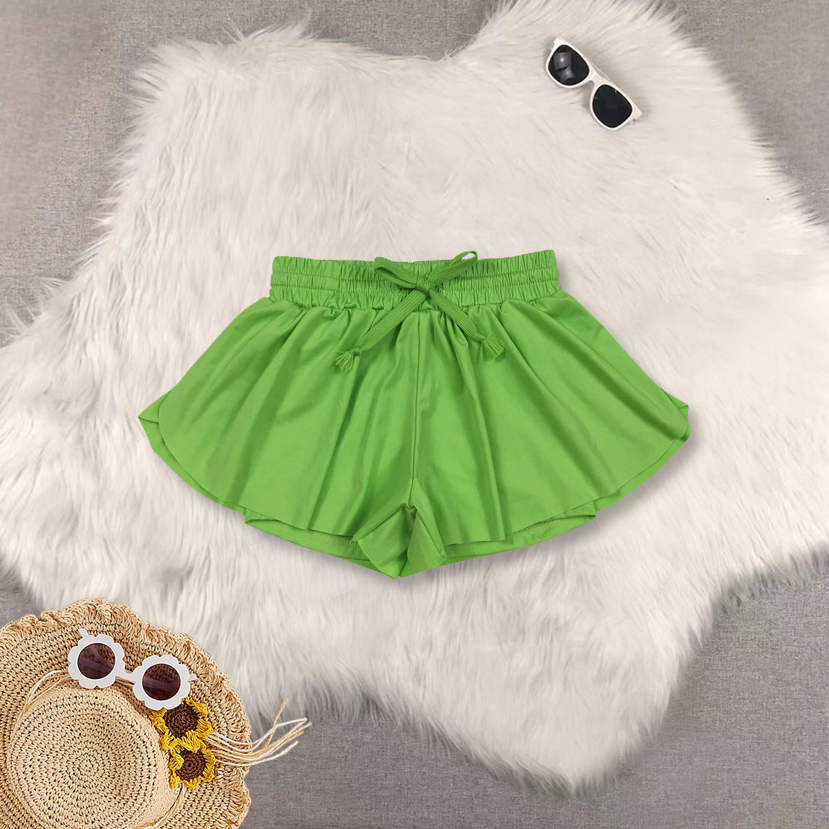 RTS Sibling baby girls clothes yoga solid color summer skirts shorts-1