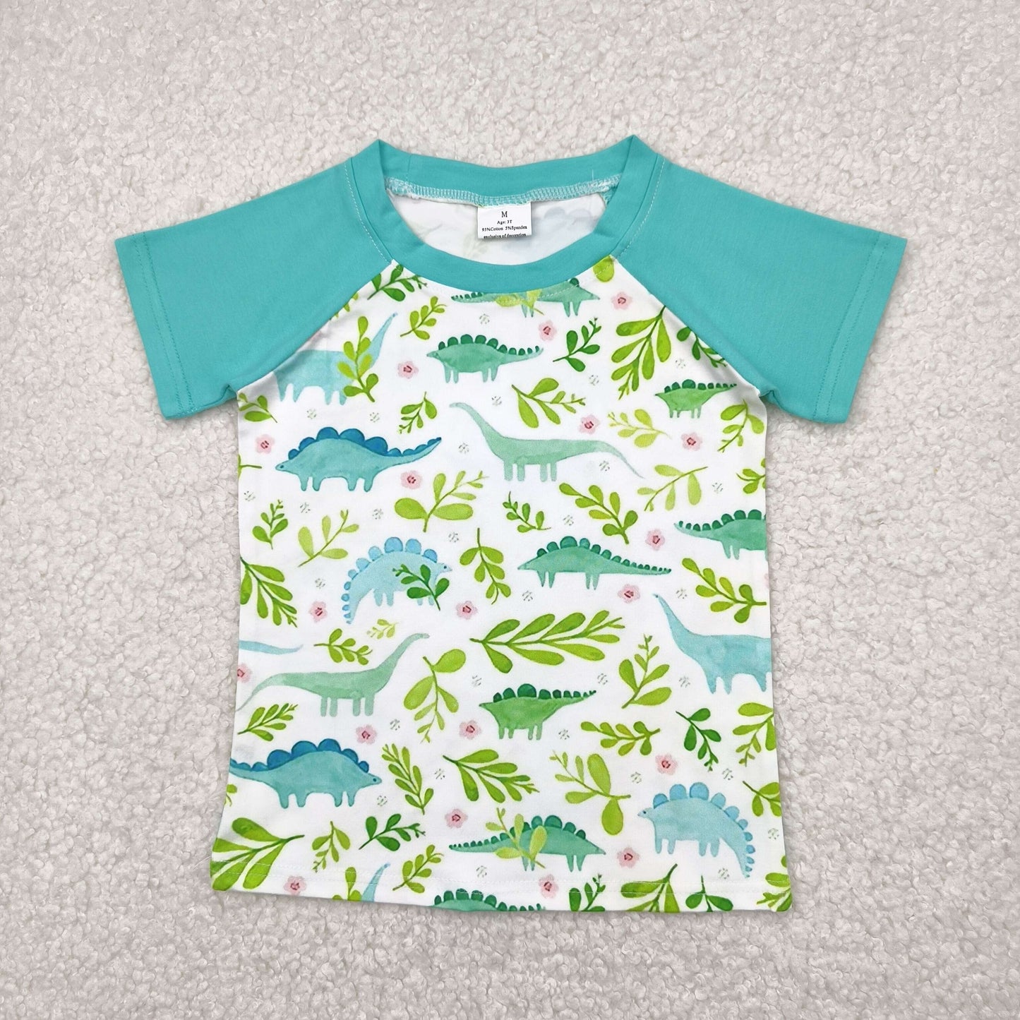 RTS NO MOQ A3-21 Flower Dinosaur Top