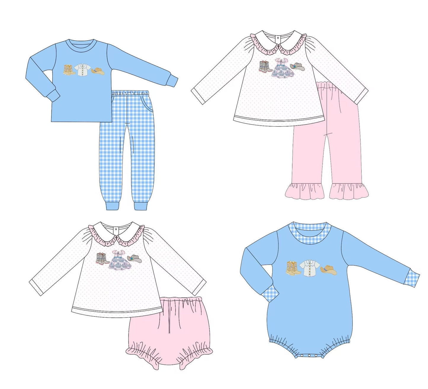 Custom moq 5 each style eta 6-7weeks baby boy clothes boot long sleeve pants set 2 and brief sets and romper-25.9.4