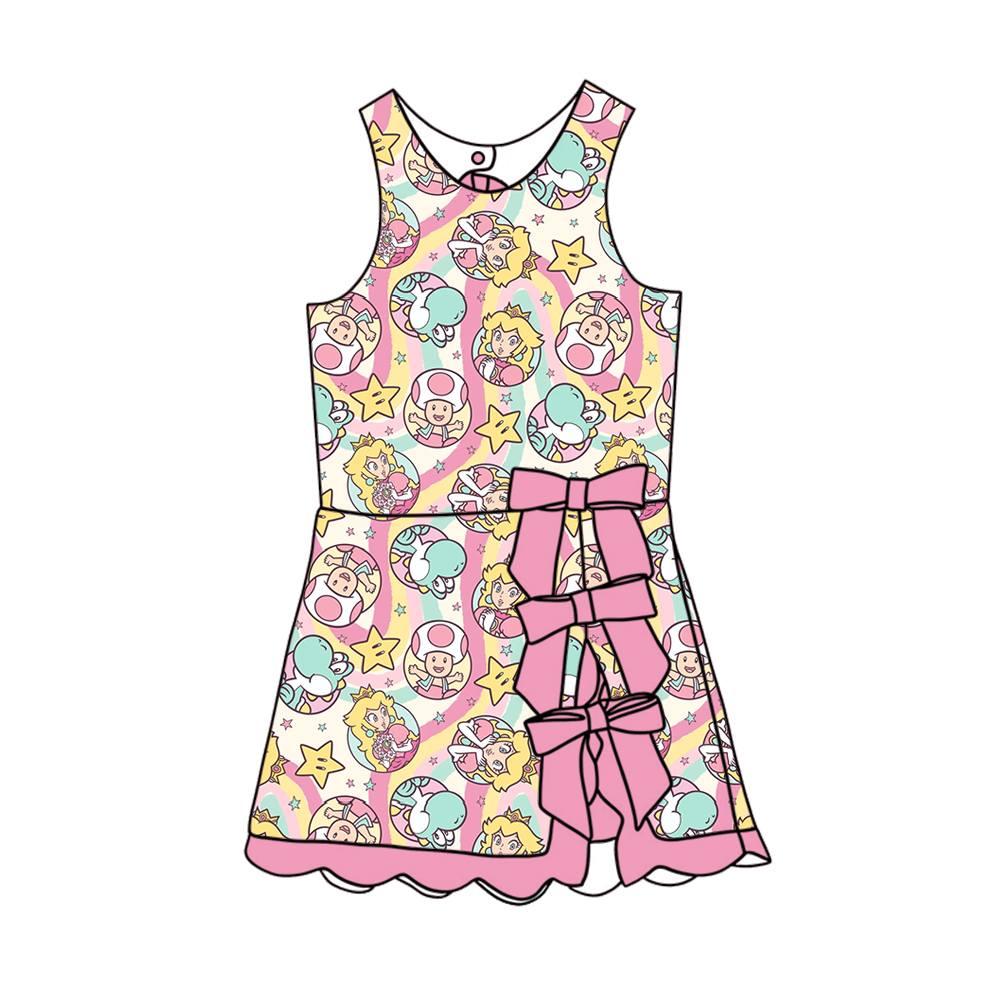 Custom moq 5 mix size milk silk baby girl clothes Summer clothes cute dress Summer dresses skirt