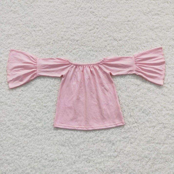 RTS NO MOQ Sibling baby girl boy clothes solid color long-sleeved tops