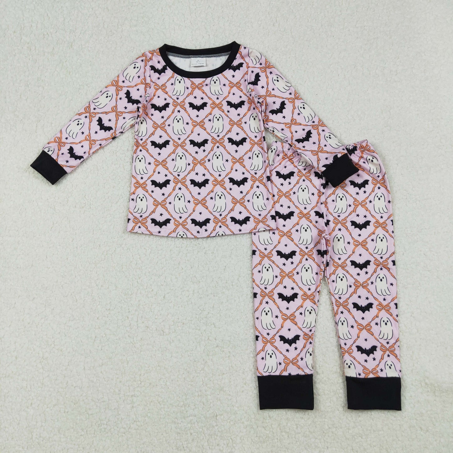 RTS NO MOQ Sibling baby girl clothes halloween bat long sleeve pants sets and dress