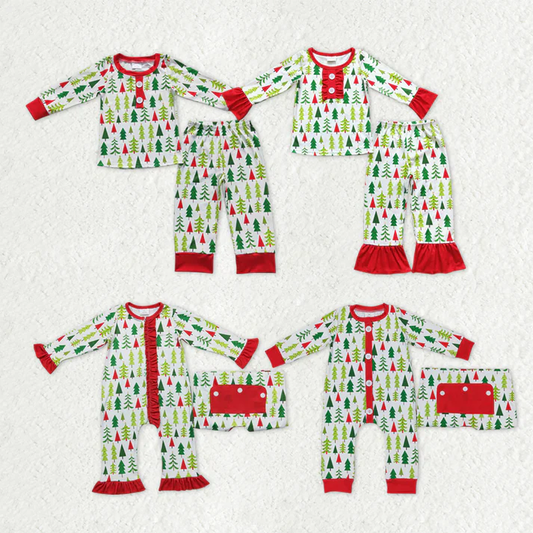 RTS NO MOQ Sibling Baby girls clothes Christmas long-sleeved trousers suit & rompers