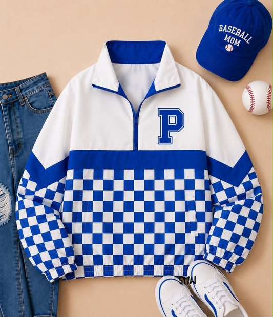 Custom moq 5 mix size blue jacket