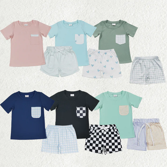 RTS Boys clothes summer Short Sleeve Shorts sets