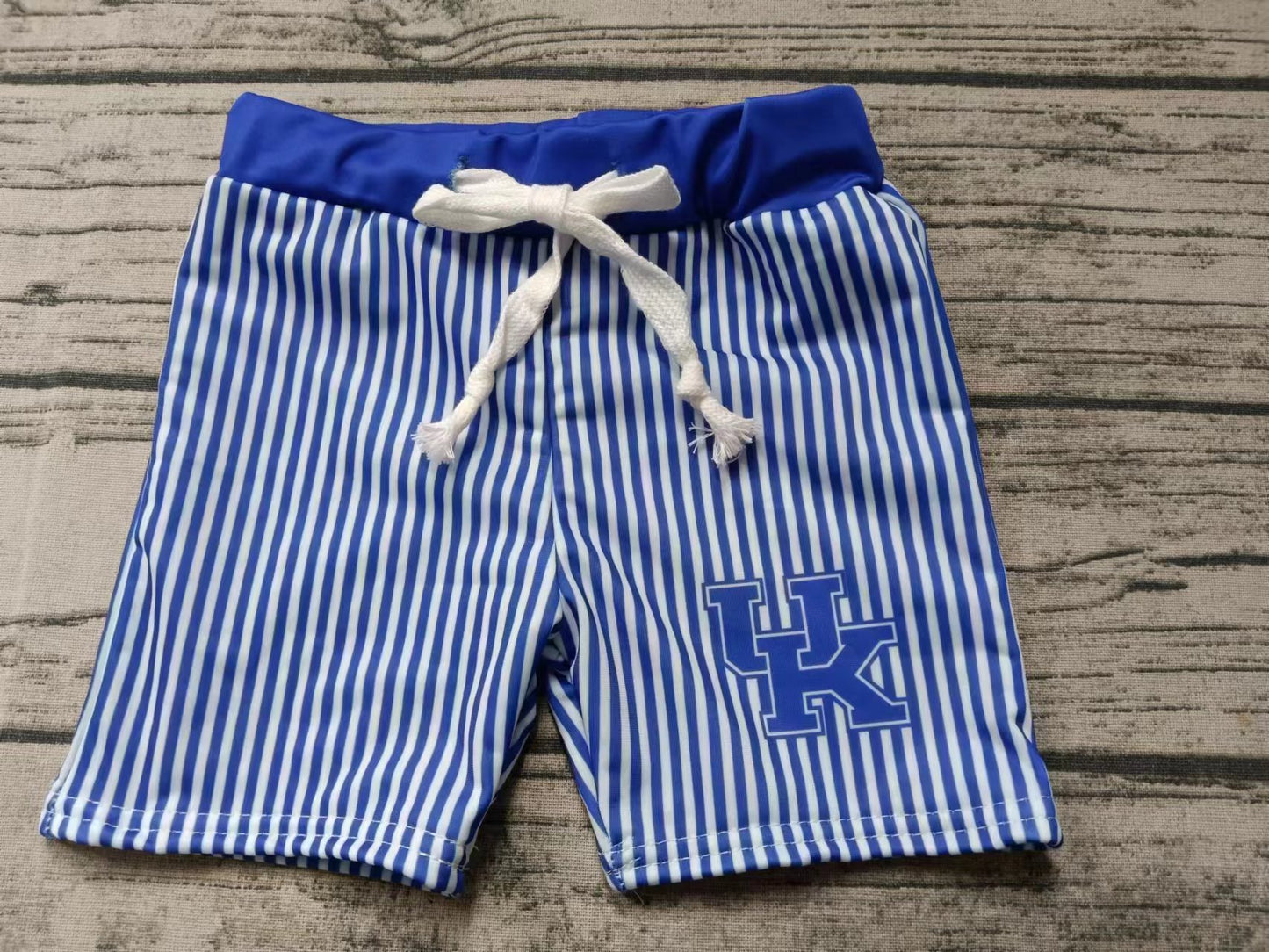 custom moq 5 eta 5weeks mix size team UK baby boys clothes blue swim trunks shorts