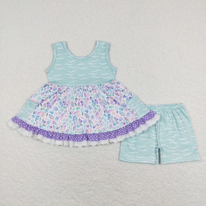 Sibling Baby Girls clothes Flowers Summer Sibling Sister Clothes Sets