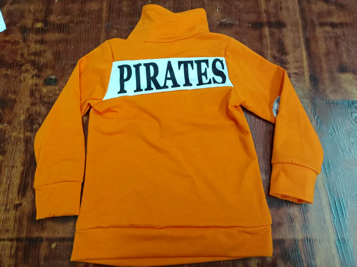 Custom moq 3 eta 6-7weeks kids clothes team orange long sleeve top
