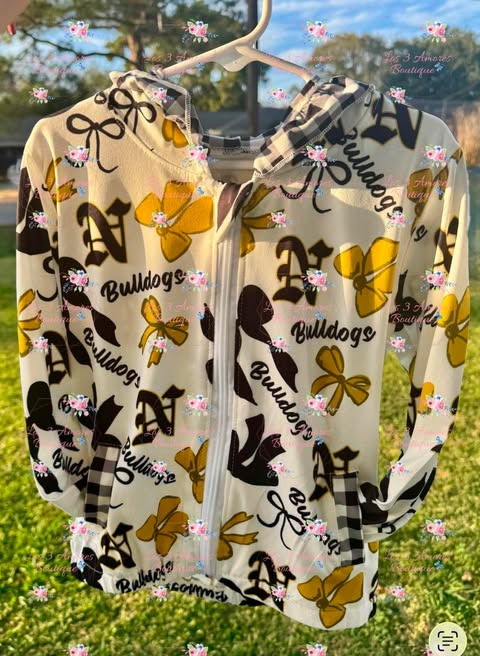 custom moq 5 mix size BAMA0102 Baby Girls Bow Print Long Sleeve Full Zip Hoodie Casual Jacket Outwear