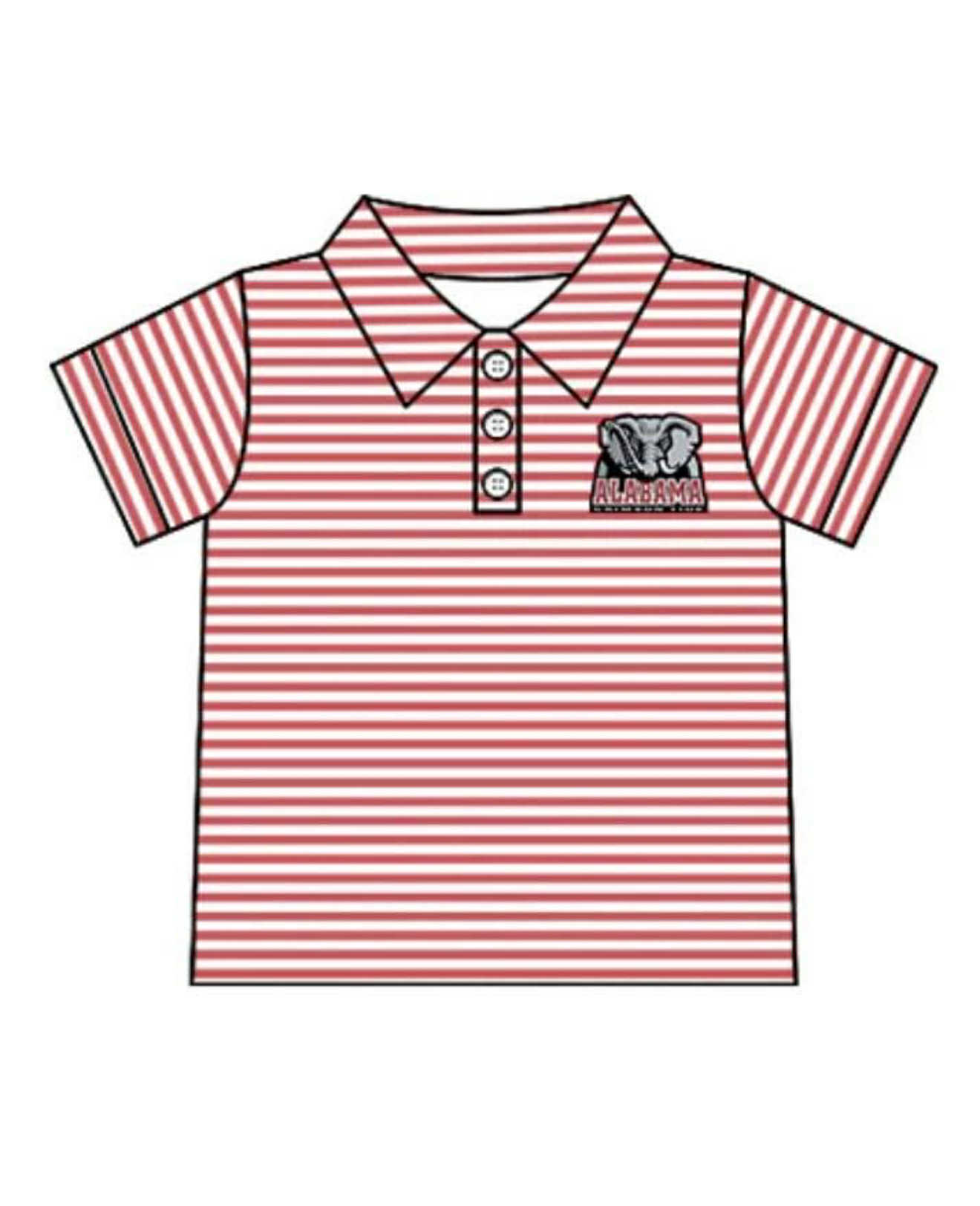 Custom moq 5 each style eta 6-7weeks baby girl clothes team Striped Red striped elephant