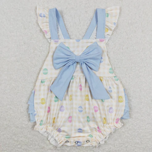 RTS no moq baby girls easter Short Sleeve Shorts sets dress romper