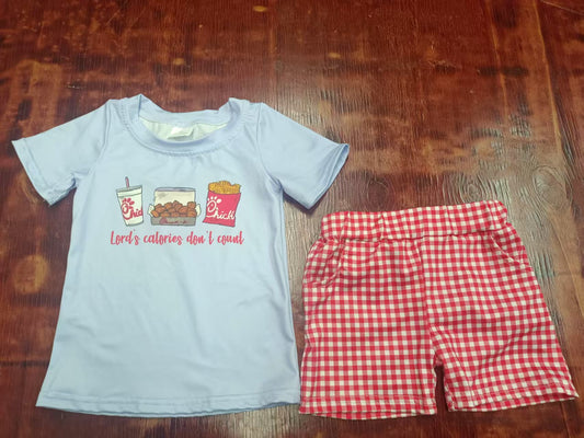 Custom moq 3 eta 6-7weeks baby boys clothes blue short Sleeve red shorts sets
