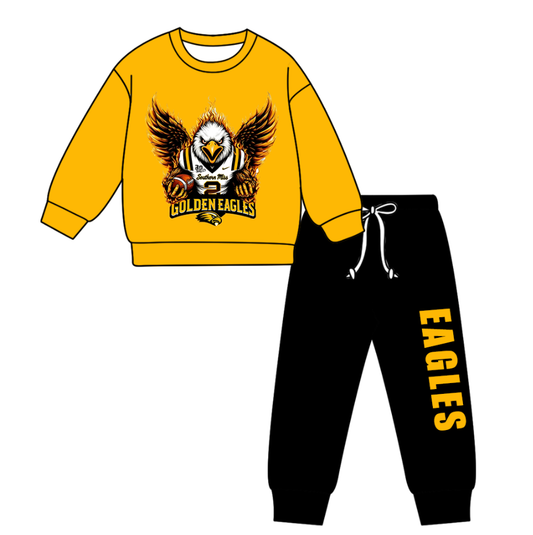 Custom moq 5 mix size milk silk summer teams baby boy clothes yellow long sleeve pants sets-25.11.5