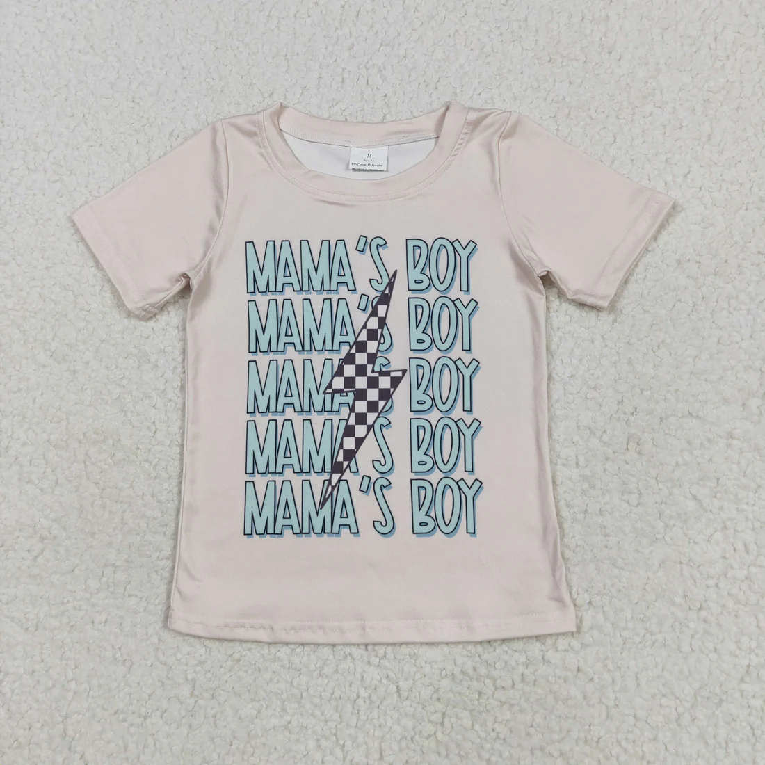 RTS NO MOQ Sibling baby boys clothes camouflage MAMA BOY short-sleeved tops