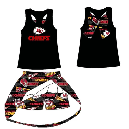 custom moq 3 eta 6-7weeks team summer baby girls clothes black sleeveless shorts skirts sets-25.5.6