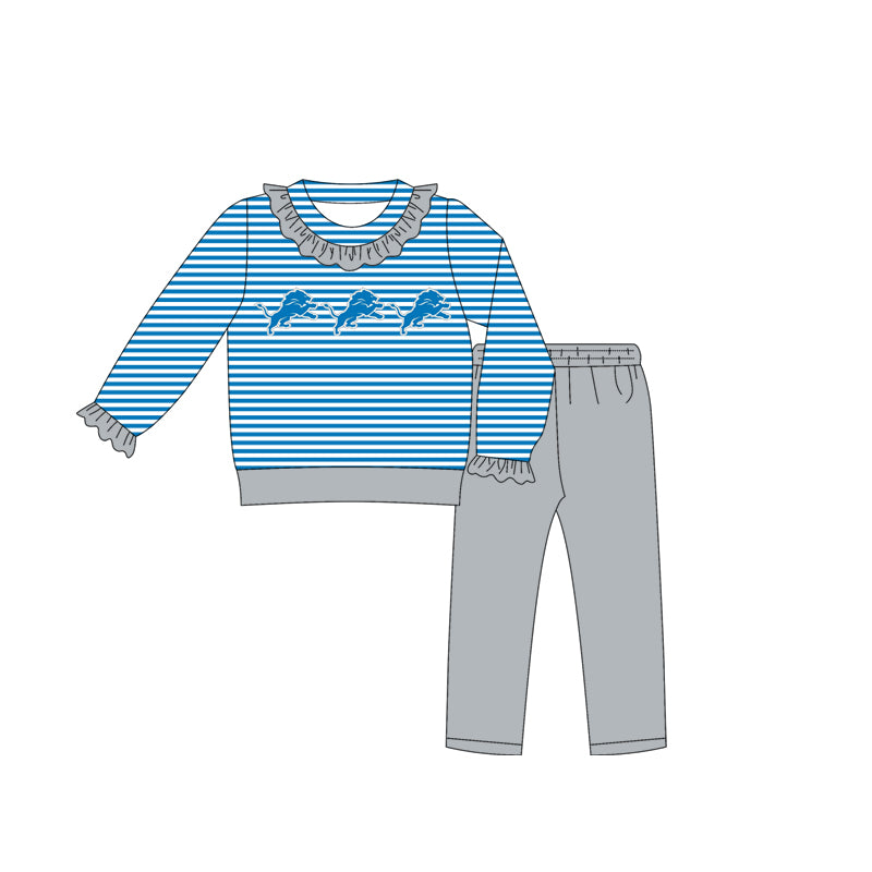 Custom moq 5 mix size milk silk baby girl clothes team blue short sleeve shorts sets and pants sets and romper and top