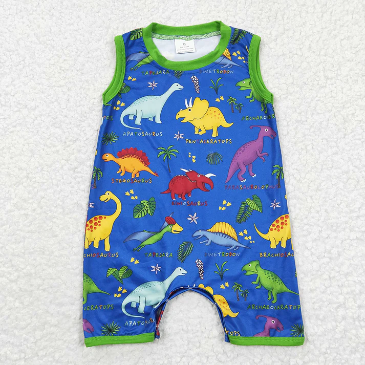 RTS NO MOQ baby girl clothes dinosaur Rompers Clothes Sets