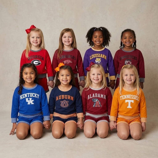 RTS NO MOQ Sibling milk silk Baby Girls Letter Print Long Sleeve Top Shorts Casual Team Set
