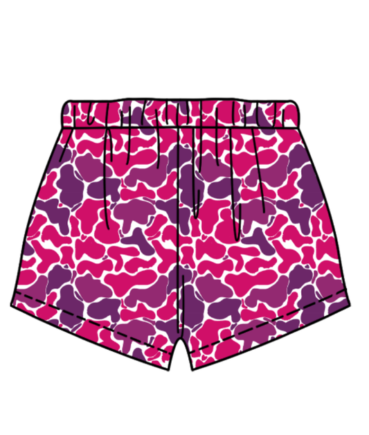 Custom moq 5 each style eta 6-7weeks baby girl clothes team camouflage short-25.9.9