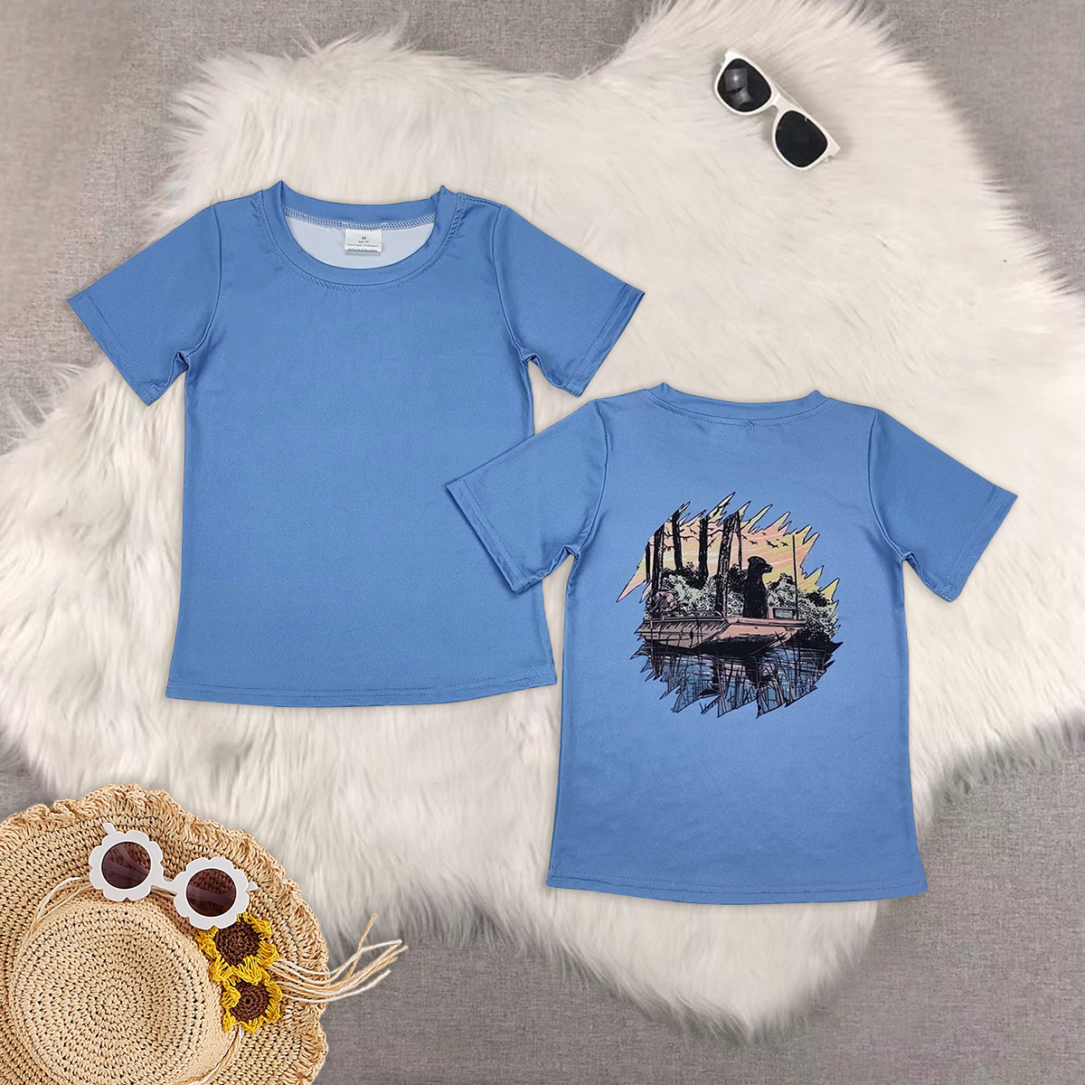 RTS NO MOQ Baby Boys Clothes Short Sleeve tops